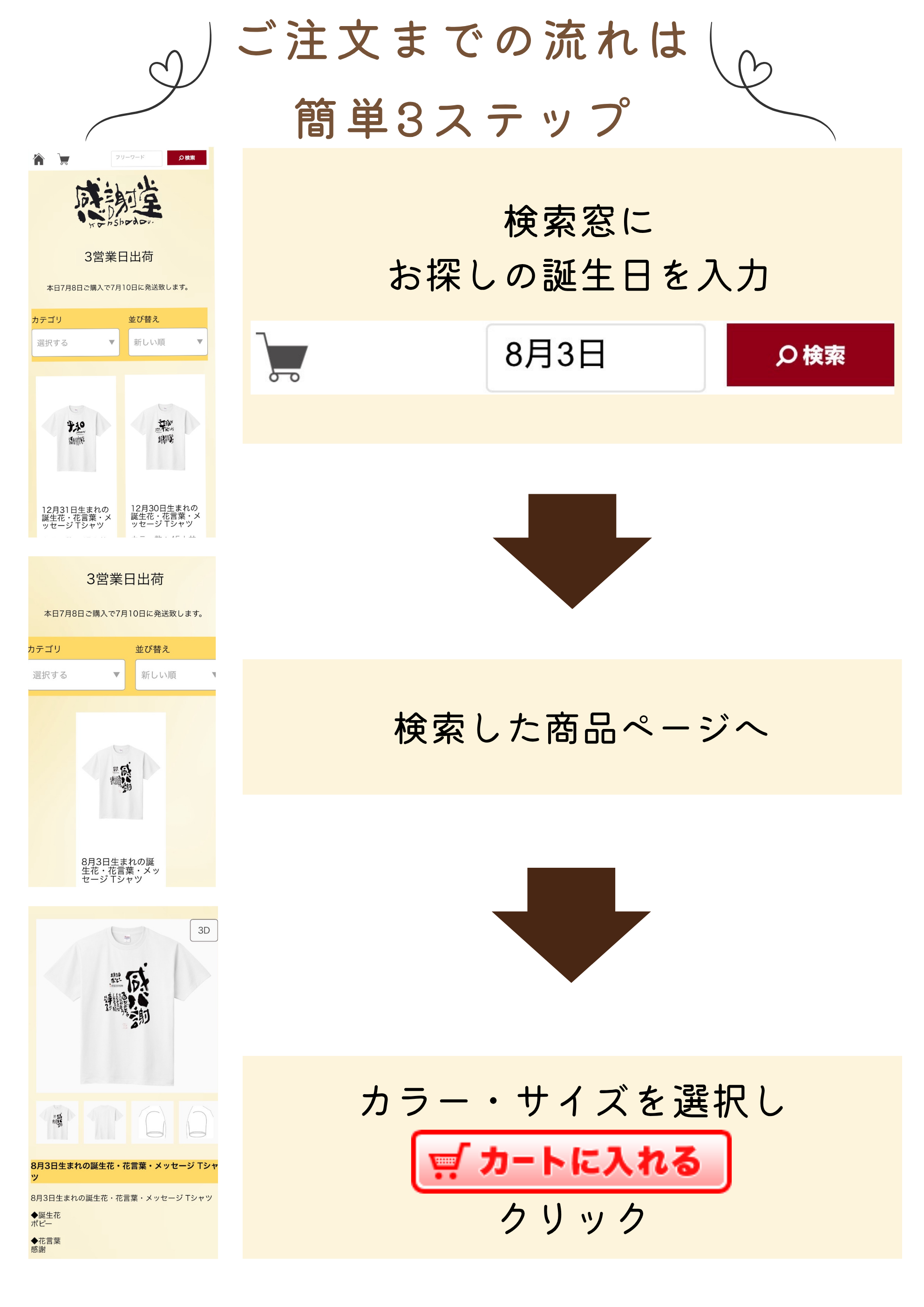 花言葉Tシャツ 購入方法